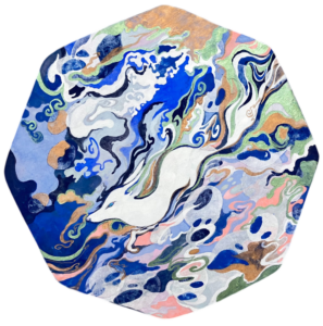 『呼水』約35×35（㎝） 生贄すべてを飲み込むだろう